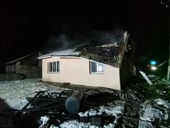 Пожар дома в Великом Бору