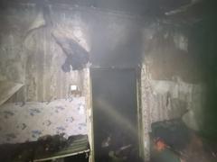 Пожар жилого дома в деревне Вить