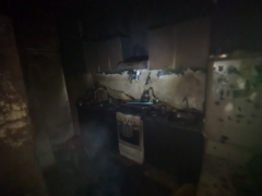 Пожар дома по улице Советской в городе Хойники