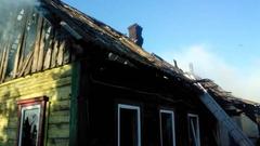 Пожар дома в городе Хойники